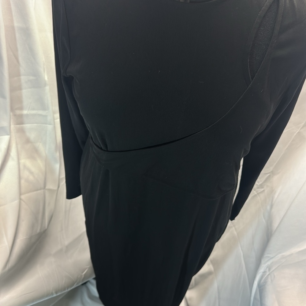 ELOQUII Black Midi Cutout Dress - Size 18/20 - Picture 3 of 6